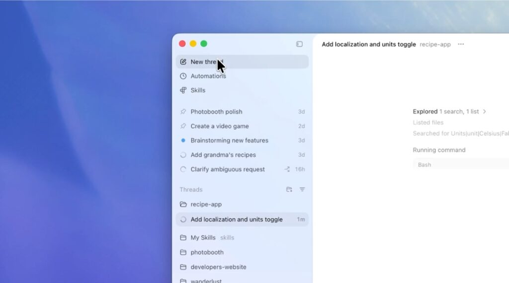 OpenAI Codex App Multitasking